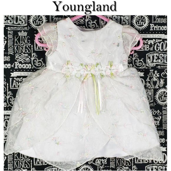 Youngland Other - Youngland White Layered Dress Size 6-9 Months🤩